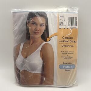 Vintage 80’s Bali White Underwire Bra 48B Underwire Bra Comfort Cushion Strap